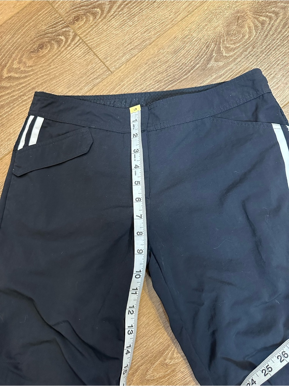 adidas clima365 climacool Black Capris with White Side Stripes szS low rise - Picture 4 of 9